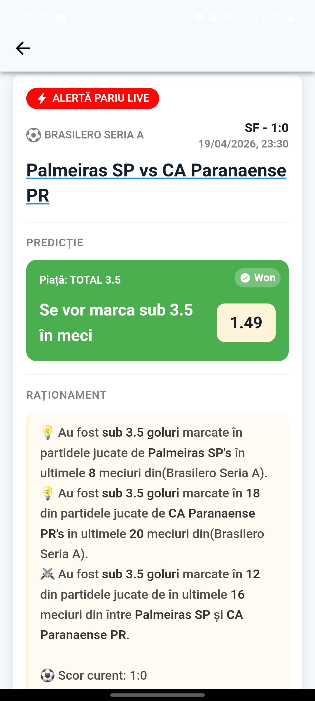 Alertă live